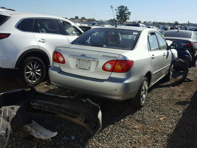 JTDBR38E842030969 - 2004 TOYOTA COROLLA CE SILVER photo 4