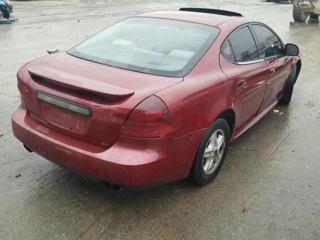 2G2WS522X51172617 - 2005 PONTIAC GRAND PRIX MAROON photo 4