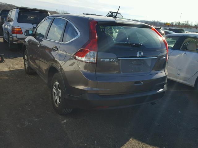 2HKRM4H32EH726177 - 2014 HONDA CR-V LX BROWN photo 3