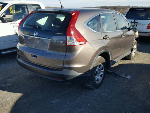 2HKRM4H32EH726177 - 2014 HONDA CR-V LX BROWN photo 4