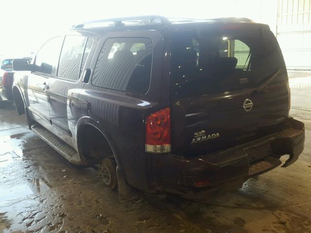 5N1BA0ND2EN607198 - 2014 NISSAN ARMADA SV MAROON photo 3