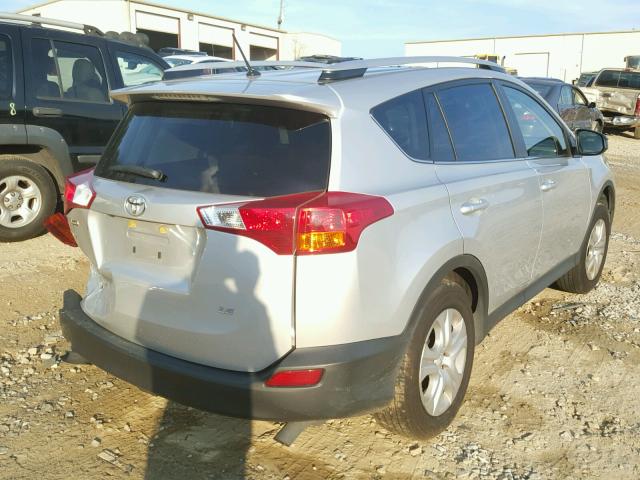 JTMZFREV9EJ009778 - 2014 TOYOTA RAV4 LE SILVER photo 4