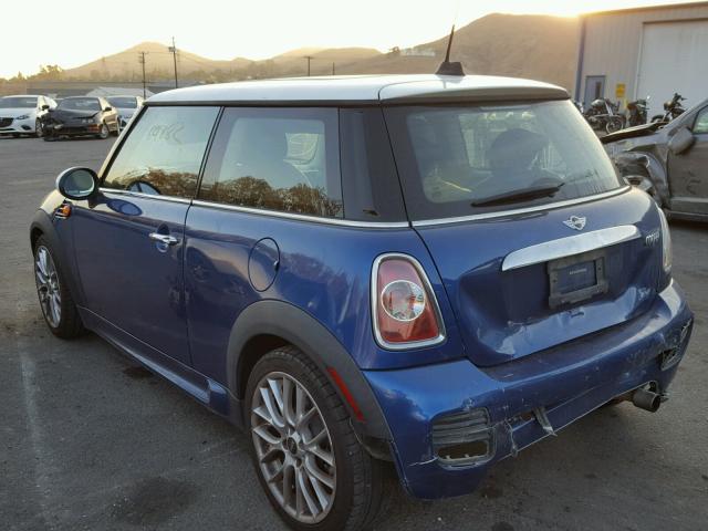 WMWSU3C51CT542133 - 2012 MINI COOPER BLUE photo 3