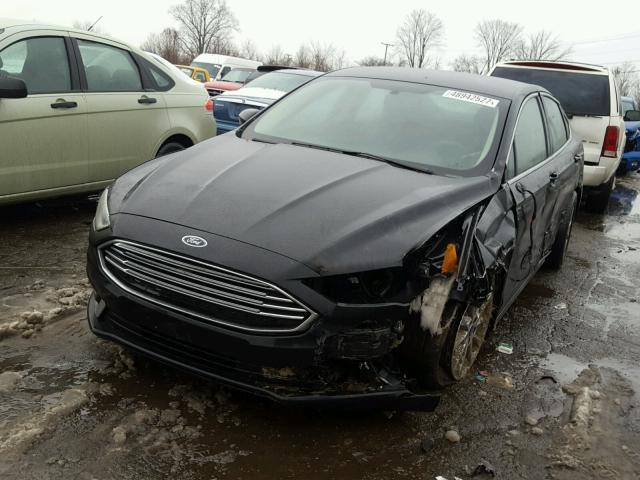 3FA6P0HD9HR334848 - 2017 FORD FUSION SE BLACK photo 2