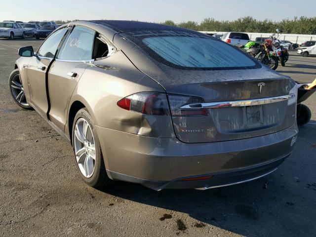 5YJSA1E24GF125407 - 2016 TESLA MODEL S BROWN photo 3