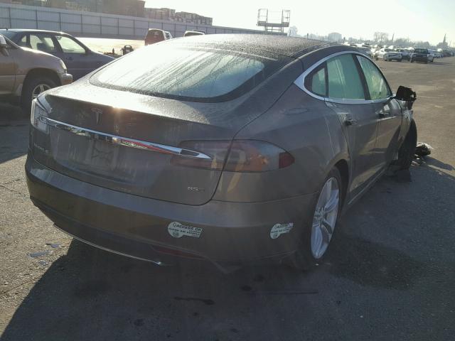 5YJSA1E24GF125407 - 2016 TESLA MODEL S BROWN photo 4