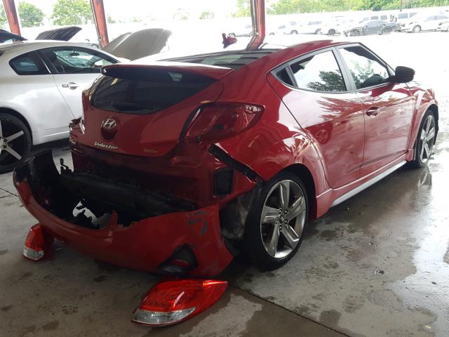 KMHTC6AE7FU223182 - 2015 HYUNDAI VELOSTER T RED photo 4