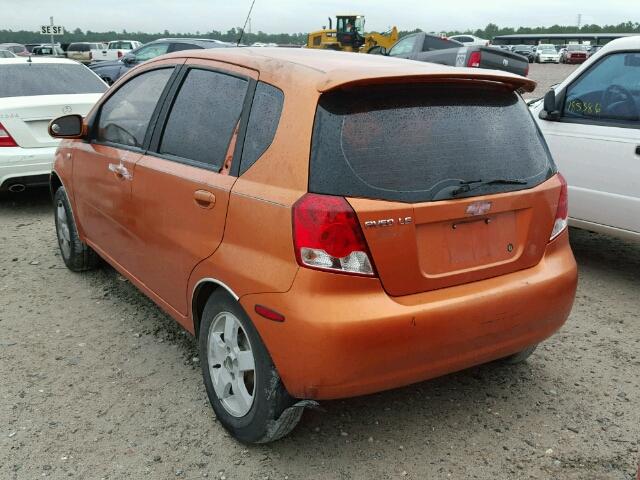 KL1TD66646B578901 - 2006 CHEVROLET AVEO/LS ORANGE photo 3