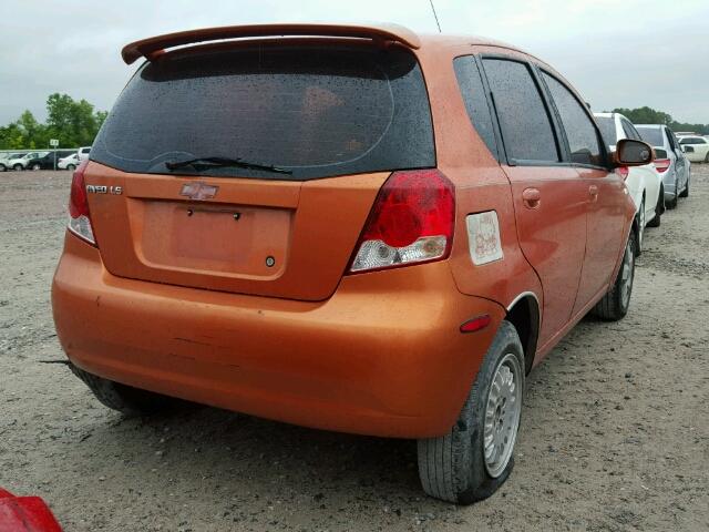 KL1TD66646B578901 - 2006 CHEVROLET AVEO/LS ORANGE photo 4