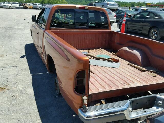 1B7GL22N9YS697128 - 2000 DODGE DAKOTA GOLD photo 3