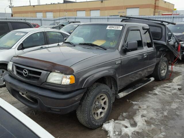 4F4YR46U96PM00916 - 2006 MAZDA B3000 CAB GRAY photo 2