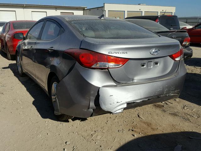 KMHDH4AE4DU525830 - 2013 HYUNDAI ELANTRA GL SILVER photo 3