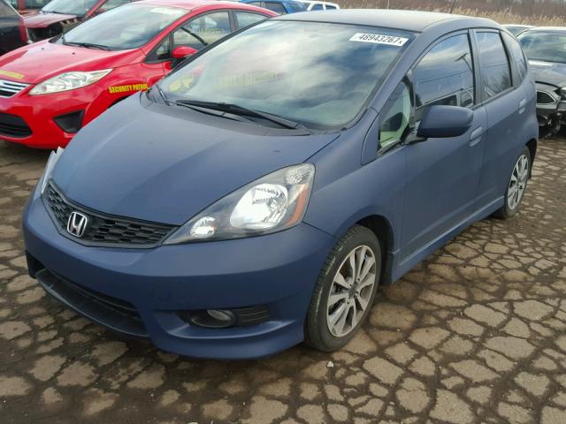 JHMGE8H56CC041944 - 2012 HONDA FIT SPORT BLUE photo 2