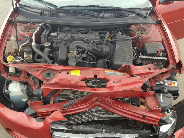 1C3EL46X05N596444 - 2005 CHRYSLER SEBRING RED photo 7