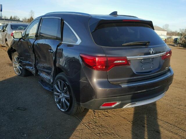 5FRYD4H89FB022452 - 2015 ACURA MDX ADVANC CHARCOAL photo 3