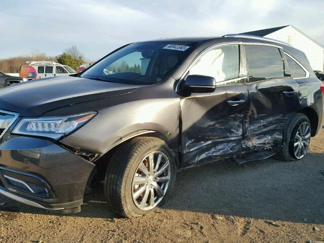 5FRYD4H89FB022452 - 2015 ACURA MDX ADVANC CHARCOAL photo 9