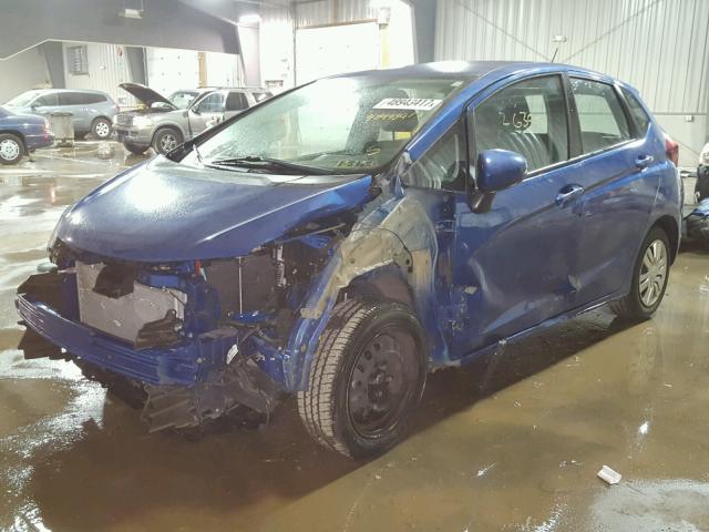 3HGGK5H55FM753617 - 2015 HONDA FIT LX Bleu photo 2