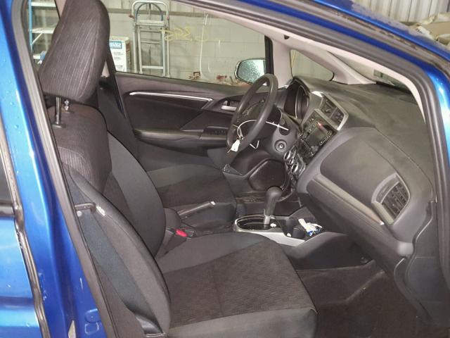3HGGK5H55FM753617 - 2015 HONDA FIT LX Bleu photo 5
