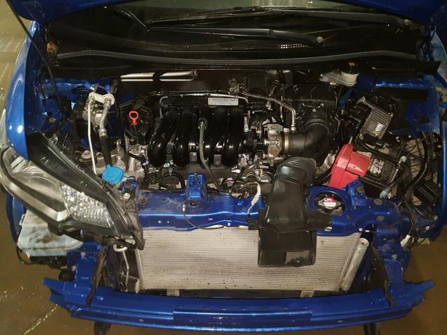 3HGGK5H55FM753617 - 2015 HONDA FIT LX Bleu photo 7