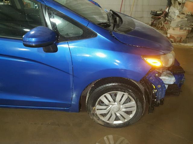 3HGGK5H55FM753617 - 2015 HONDA FIT LX Bleu photo 9