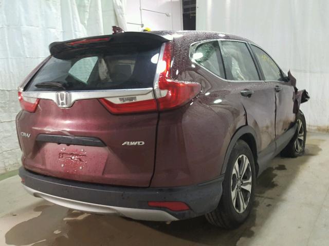 2HKRW6H38HH216717 - 2017 HONDA CR-V LX RED photo 4