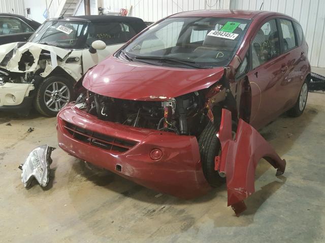 3N1CE2CPXEL351059 - 2014 NISSAN VERSA NOTE MAROON photo 2