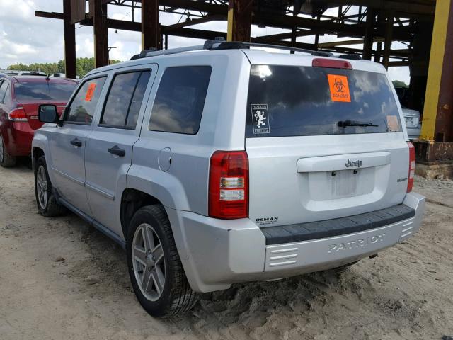 1J8FT48WX7D339555 - 2007 JEEP PATRIOT LI SILVER photo 3