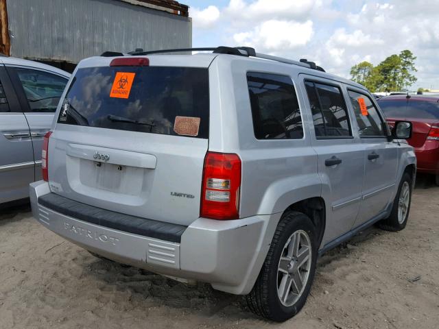 1J8FT48WX7D339555 - 2007 JEEP PATRIOT LI SILVER photo 4