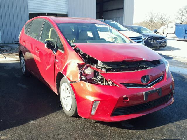 JTDZN3EU1E3301159 - 2014 TOYOTA PRIUS V BURGUNDY photo 1