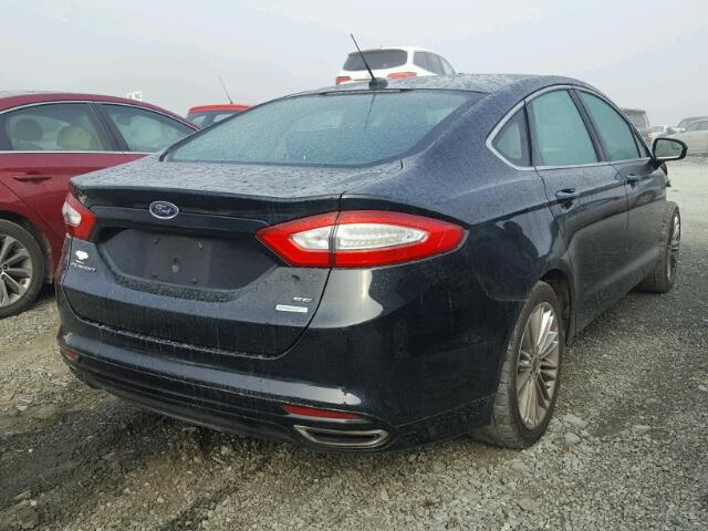 3FA6P0H97ER318154 - 2014 FORD FUSION SE BLACK photo 4