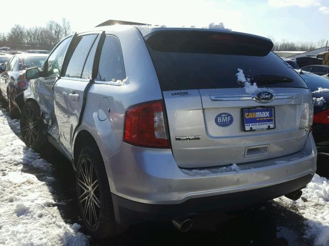 2FMDK4KC2DBA62395 - 2013 FORD EDGE LIMIT GRAY photo 3