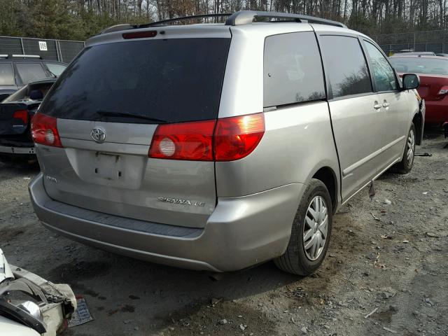 5TDZK23C69S288846 - 2009 TOYOTA SIENNA CE SILVER photo 4