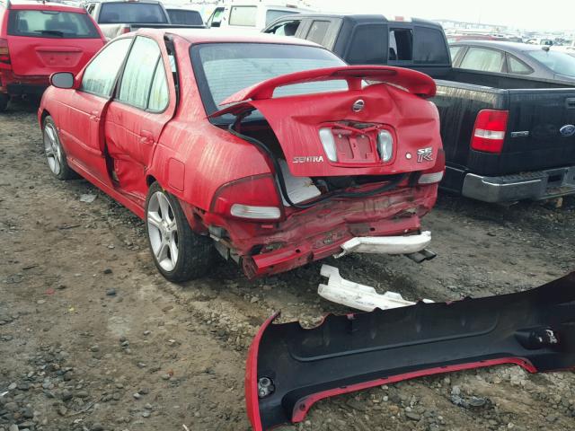 3N1AB51DX2L715440 - 2002 NISSAN SENTRA SE- RED photo 3