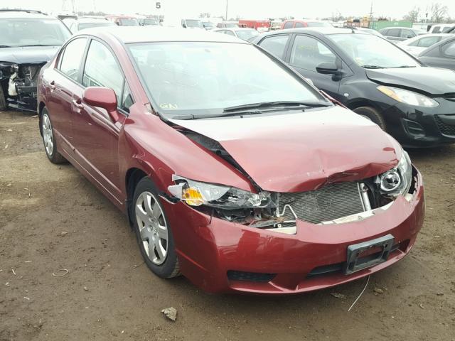 19XFA16519E041581 - 2009 HONDA CIVIC LX MAROON photo 1