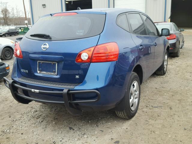 JN8AS58T69W047915 - 2009 NISSAN ROGUE S BLUE photo 4