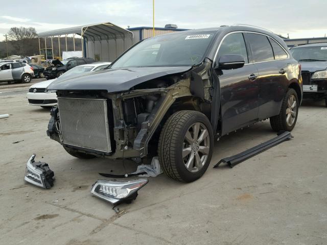 5FRYD4H89EB044238 - 2014 ACURA MDX ADVANC GRAY photo 2