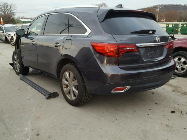 5FRYD4H89EB044238 - 2014 ACURA MDX ADVANC GRAY photo 3