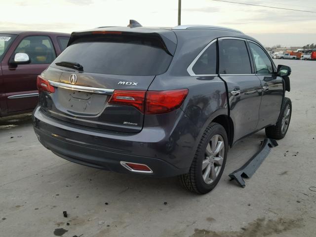 5FRYD4H89EB044238 - 2014 ACURA MDX ADVANC GRAY photo 4