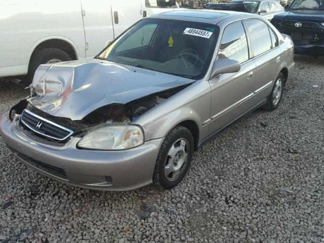 1HGEJ8646YL056662 - 2000 HONDA CIVIC EX BEIGE photo 2