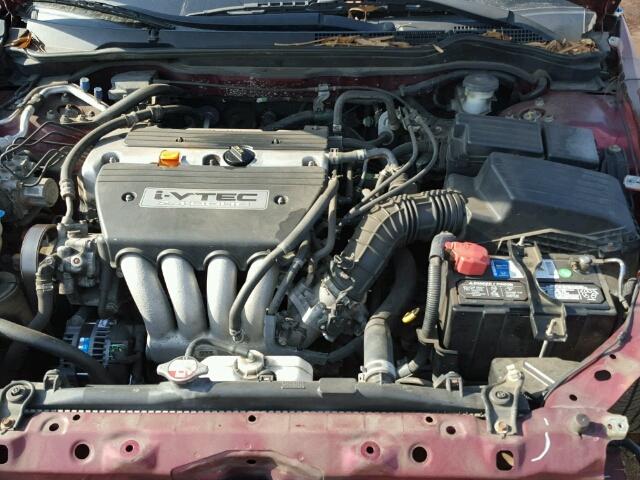 1HGCM56674A065939 - 2004 HONDA ACCORD EX RED photo 7