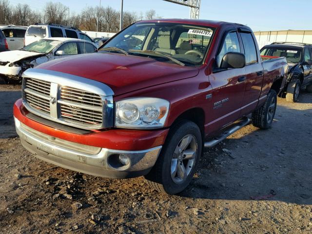 1D7HU18287S189651 - 2007 DODGE RAM 1500 S RED photo 2