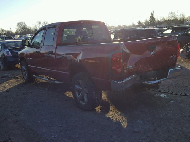 1D7HU18287S189651 - 2007 DODGE RAM 1500 S RED photo 3