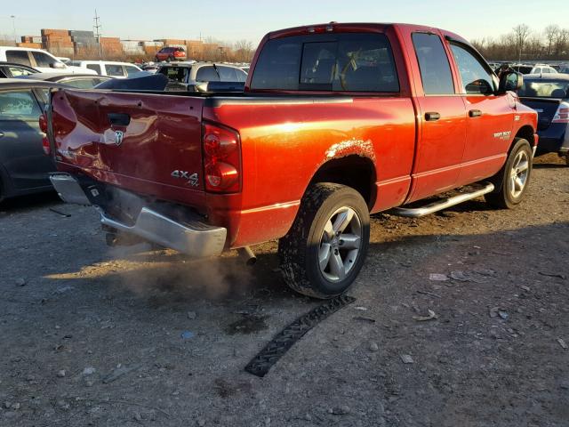 1D7HU18287S189651 - 2007 DODGE RAM 1500 S RED photo 4