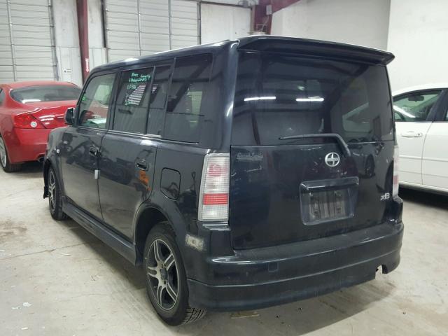 JTLKT324850216143 - 2005 TOYOTA SCION XB BLACK photo 3