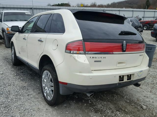 2LMDU68C78BJ07001 - 2008 LINCOLN MKX WHITE photo 3