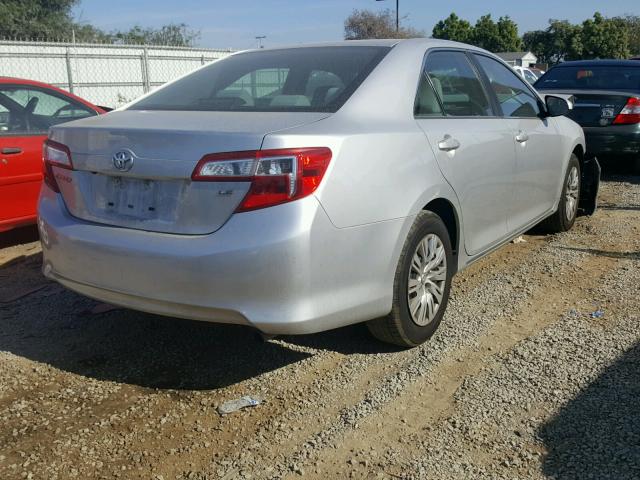 4T4BF1FK3ER405129 - 2014 TOYOTA CAMRY L SILVER photo 4