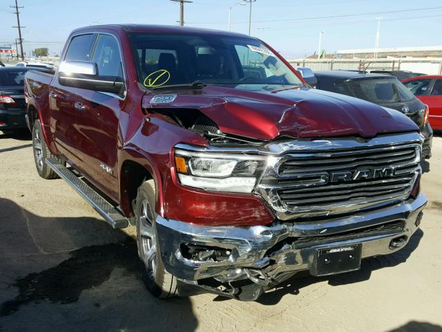 1C6SRFJT8KN515125 - 2019 RAM 1500 LARAM BURGUNDY photo 1