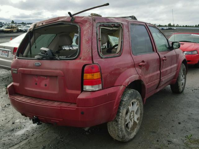 1FMCU94105KB11874 - 2005 FORD ESCAPE LIM RED photo 4