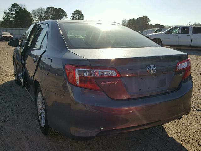 4T1BF1FK6CU108699 - 2012 TOYOTA CAMRY BASE GRAY photo 3