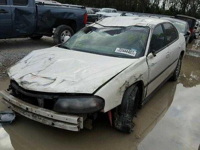 2G1WF52E919150185 - 2001 CHEVROLET IMPALA WHITE photo 2